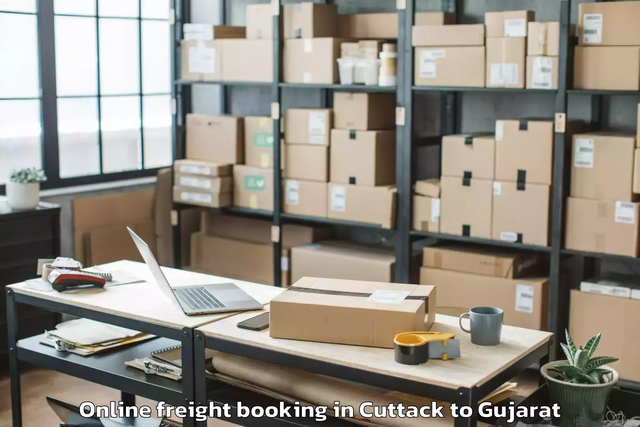 Reliable Cuttack to Bhanvad Online Freight Booking